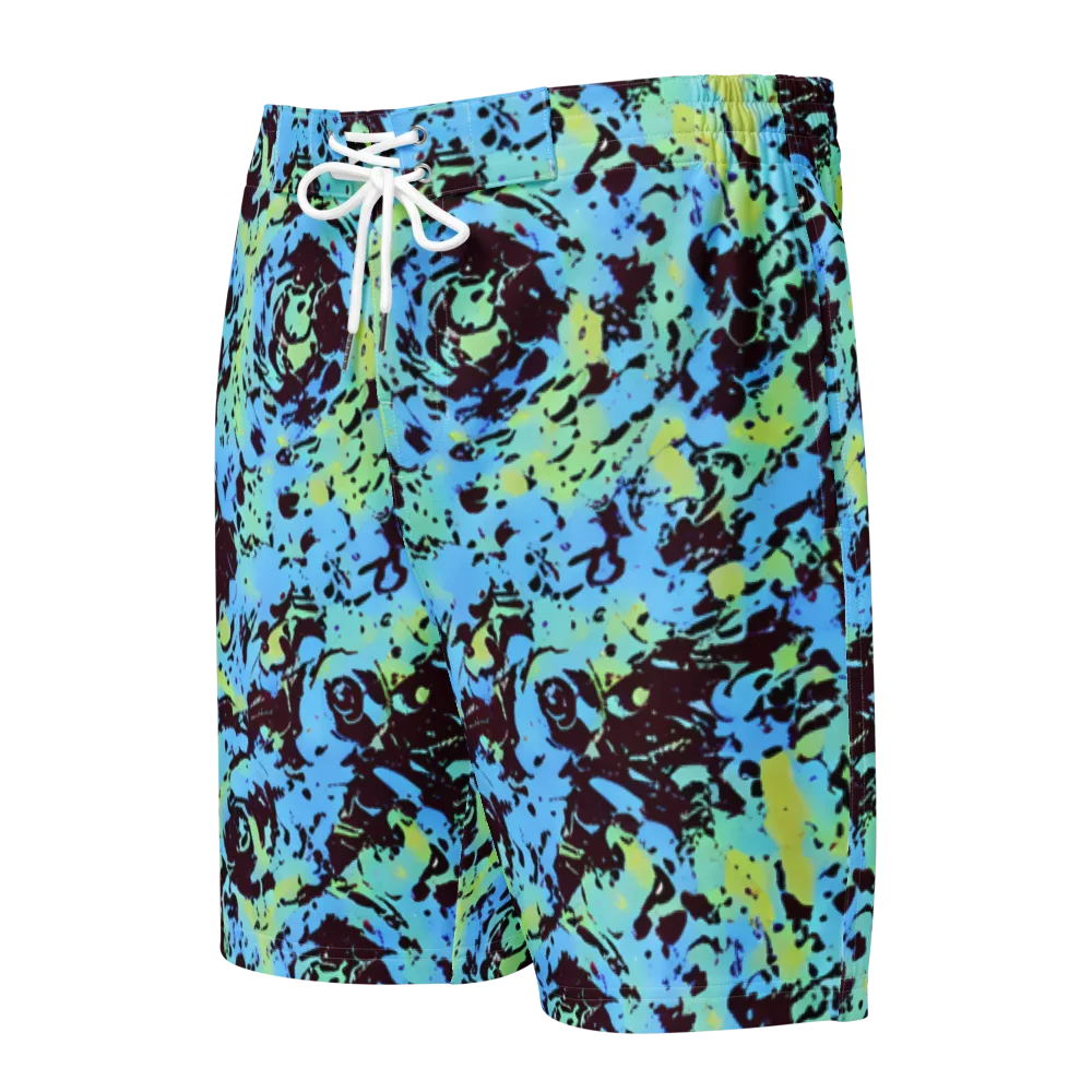 Aqua Static on Men's Board Shorts — Front