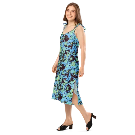 Aqua Static on a Slip Dress