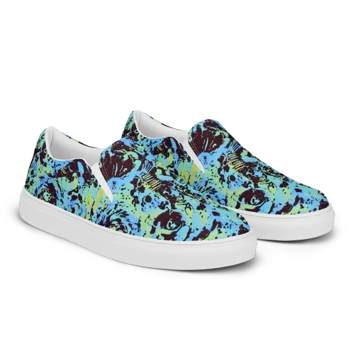 Aqua Static on a Men's Slip-On Canvas Shoes