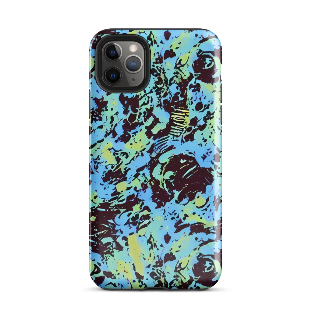 Aqua Static on Tough Case for iPhone® — Front