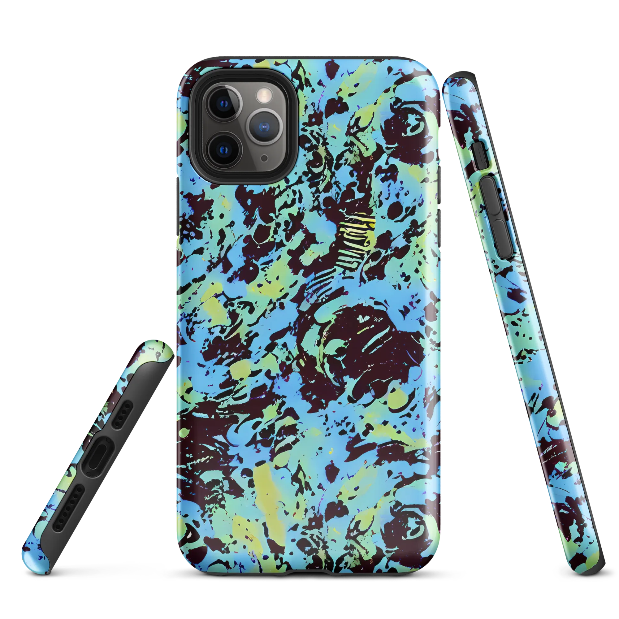 Aqua Static on Tough Case for iPhone® — Front