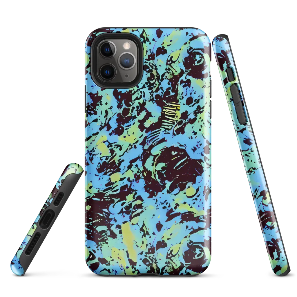 Aqua Static on Tough Case for iPhone® — Front