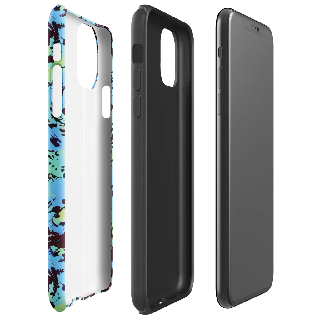 Aqua Static on Tough Case for iPhone® — Right