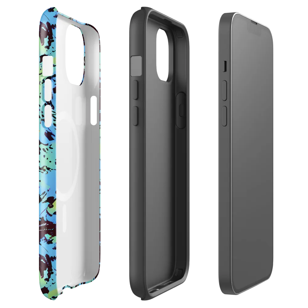 Aqua Static on MagSafe Tough Case for iPhone® — Front