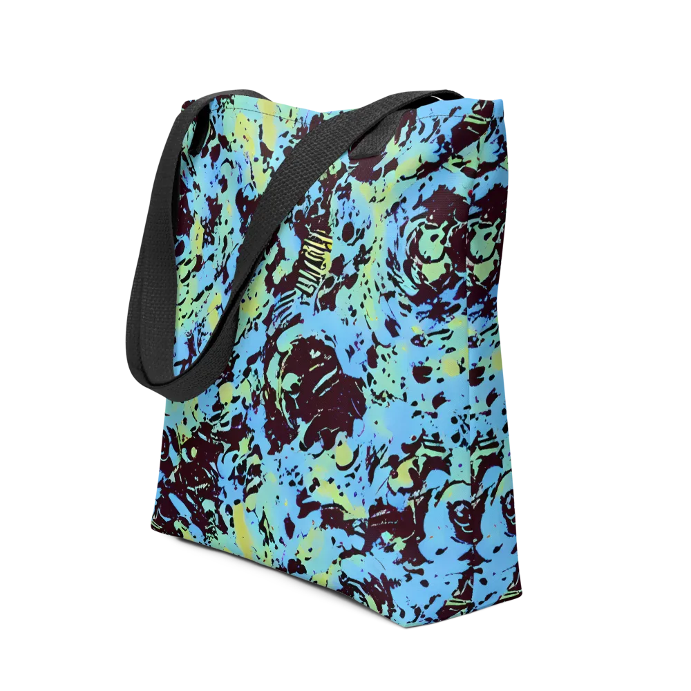 Aqua Static on Tote Bag — Front