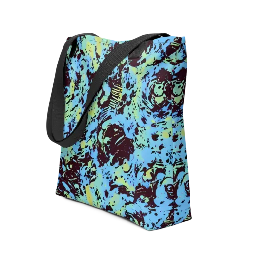 Aqua Static on a Tote Bag