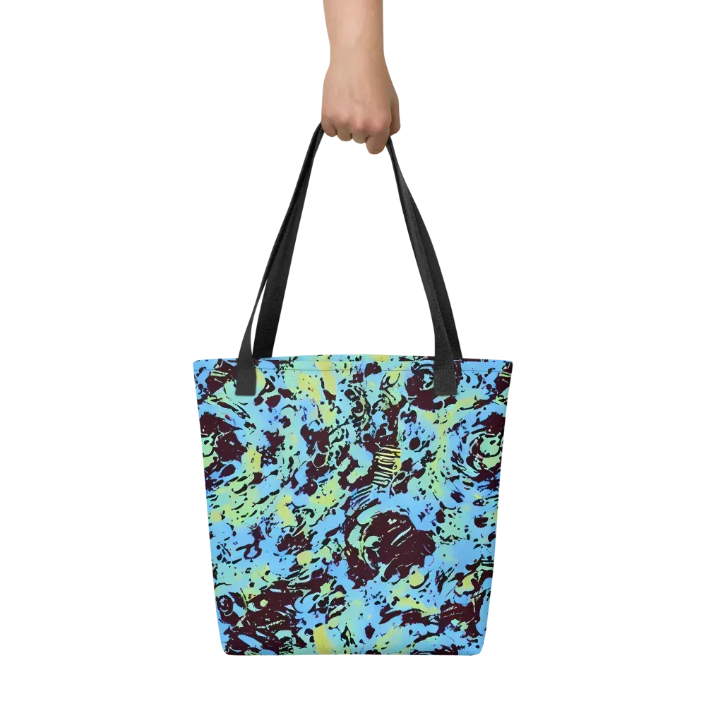 Aqua Static on Tote Bag — Front