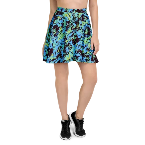 Aqua Static on a Skater Skirt