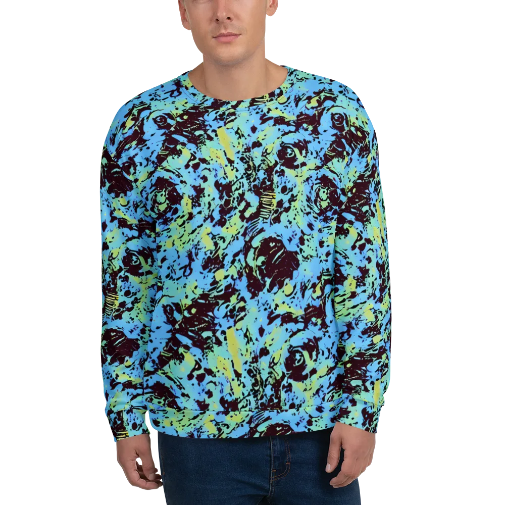 Aqua Static on Sweatshirt — Front