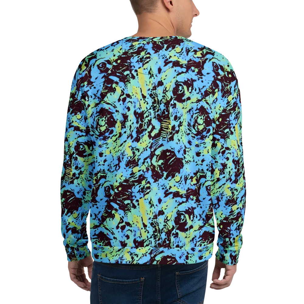 Aqua Static on Sweatshirt — Back