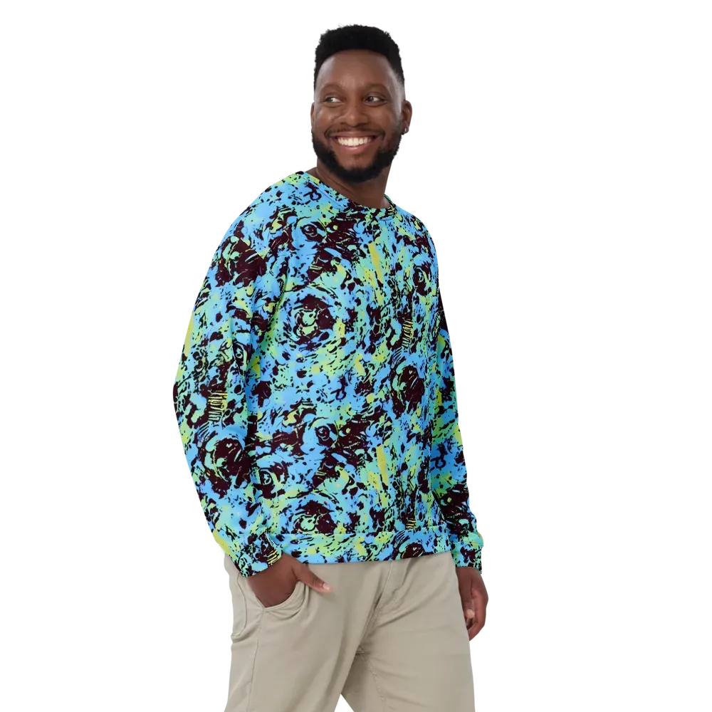 Aqua Static on Sweatshirt — Front