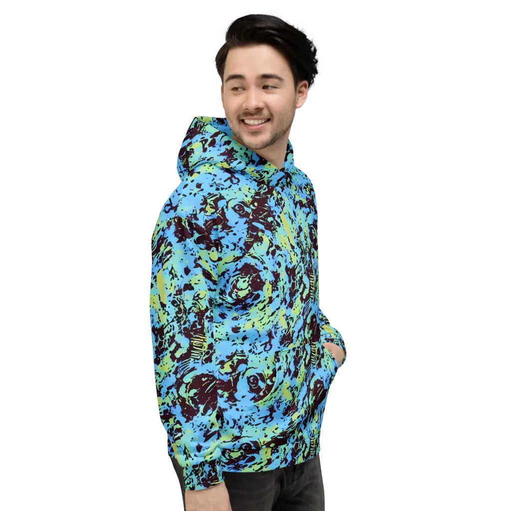 Aqua Static on Hoodie — Right