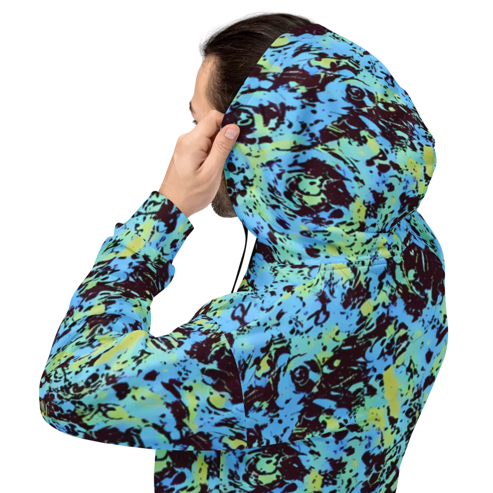 Aqua Static on Hoodie — Back