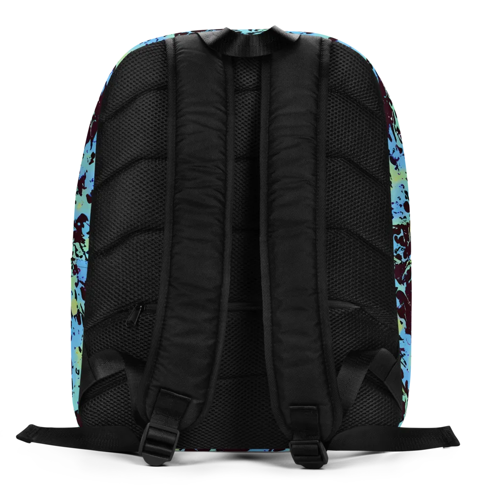 Aqua Static on Minimalist Backpack — Back