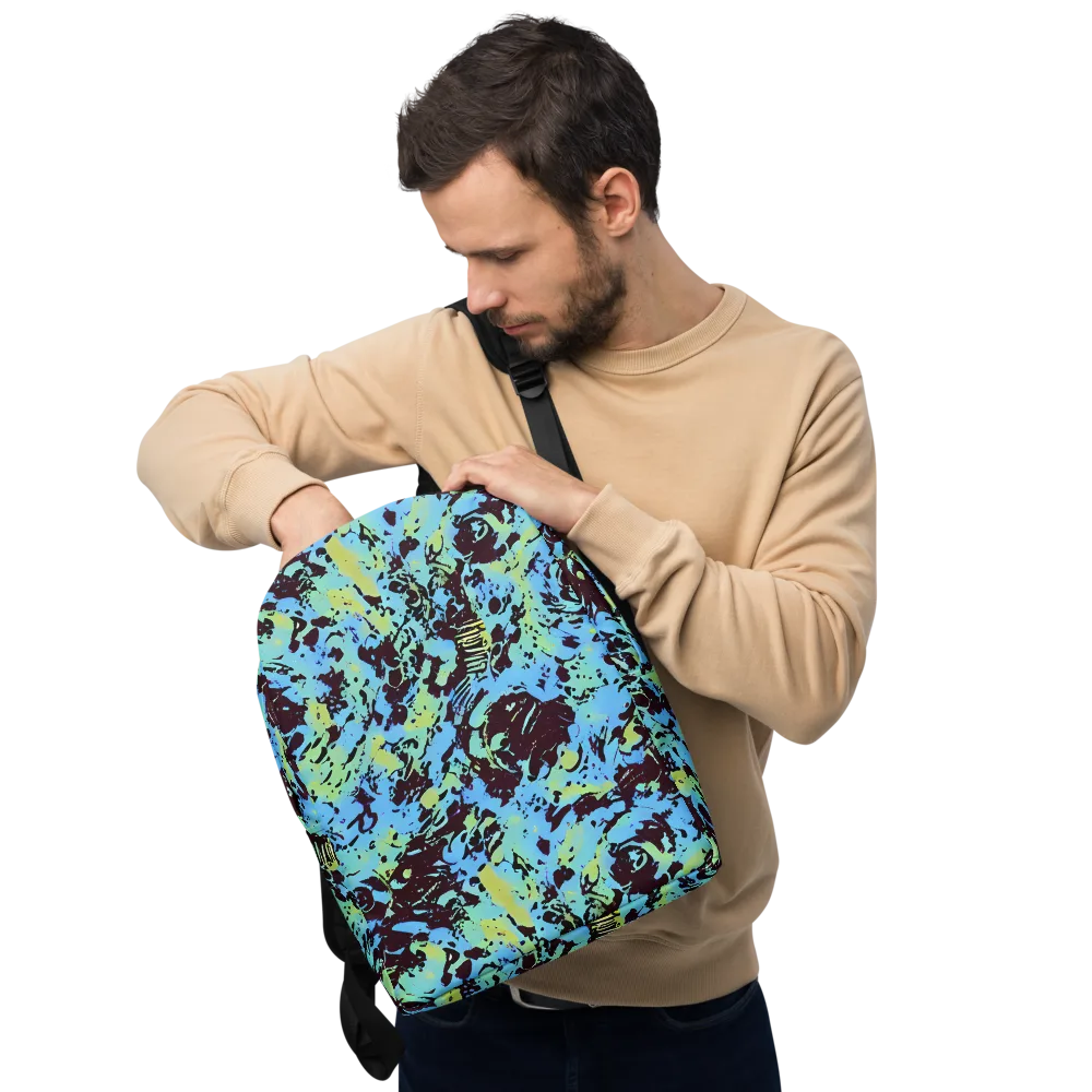 Aqua Static on Minimalist Backpack — Front