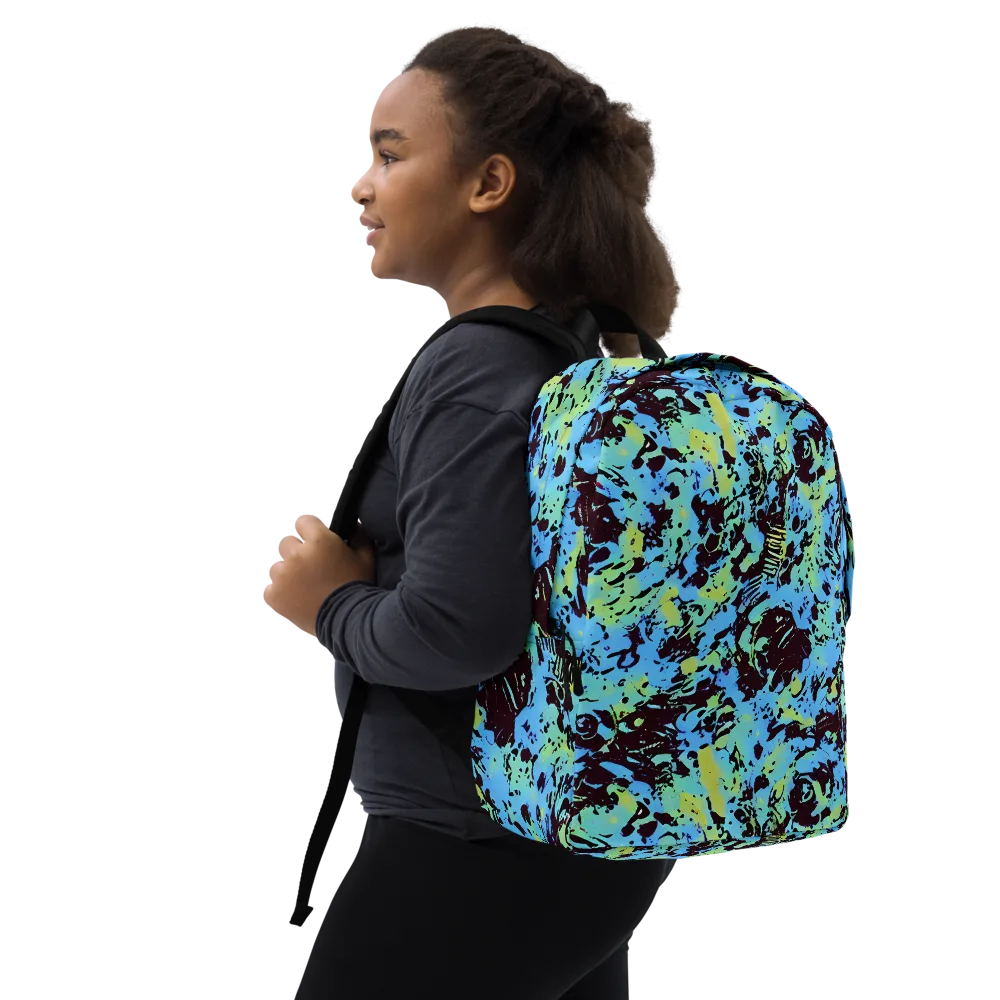 Aqua Static on Minimalist Backpack — Right Front