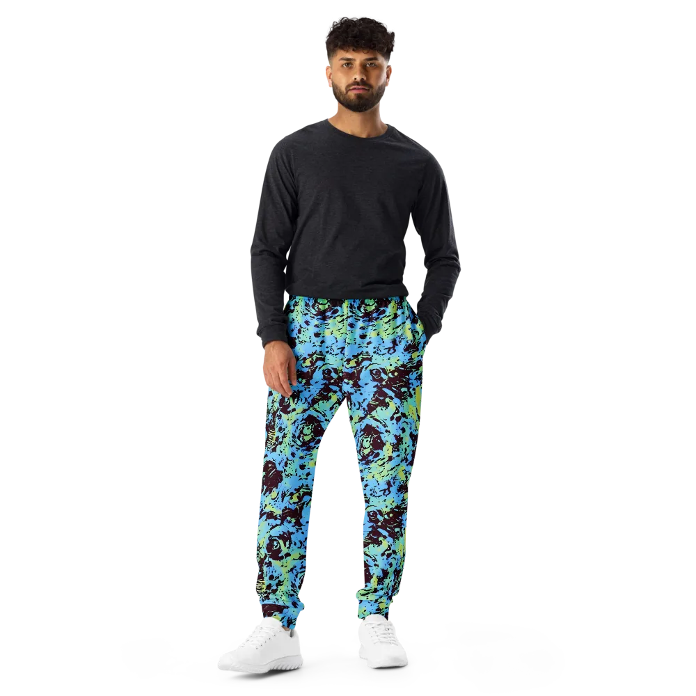 Aqua Static on Men's Joggers — Front