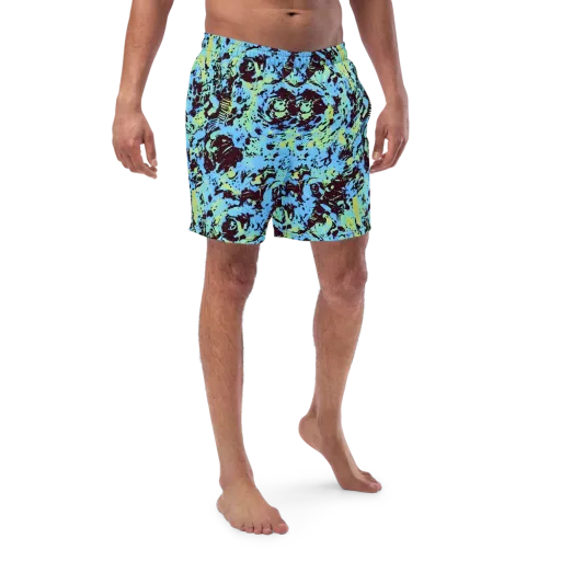 Aqua Static on a Swim Trunks