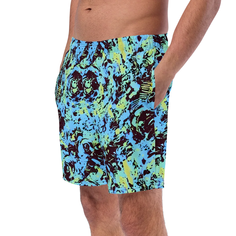 Aqua Static on Swim Trunks — Left Front