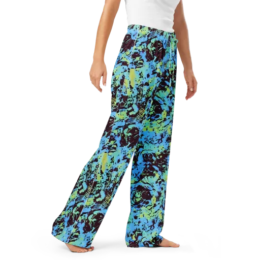 Aqua Static on a Women's Pajama Pants