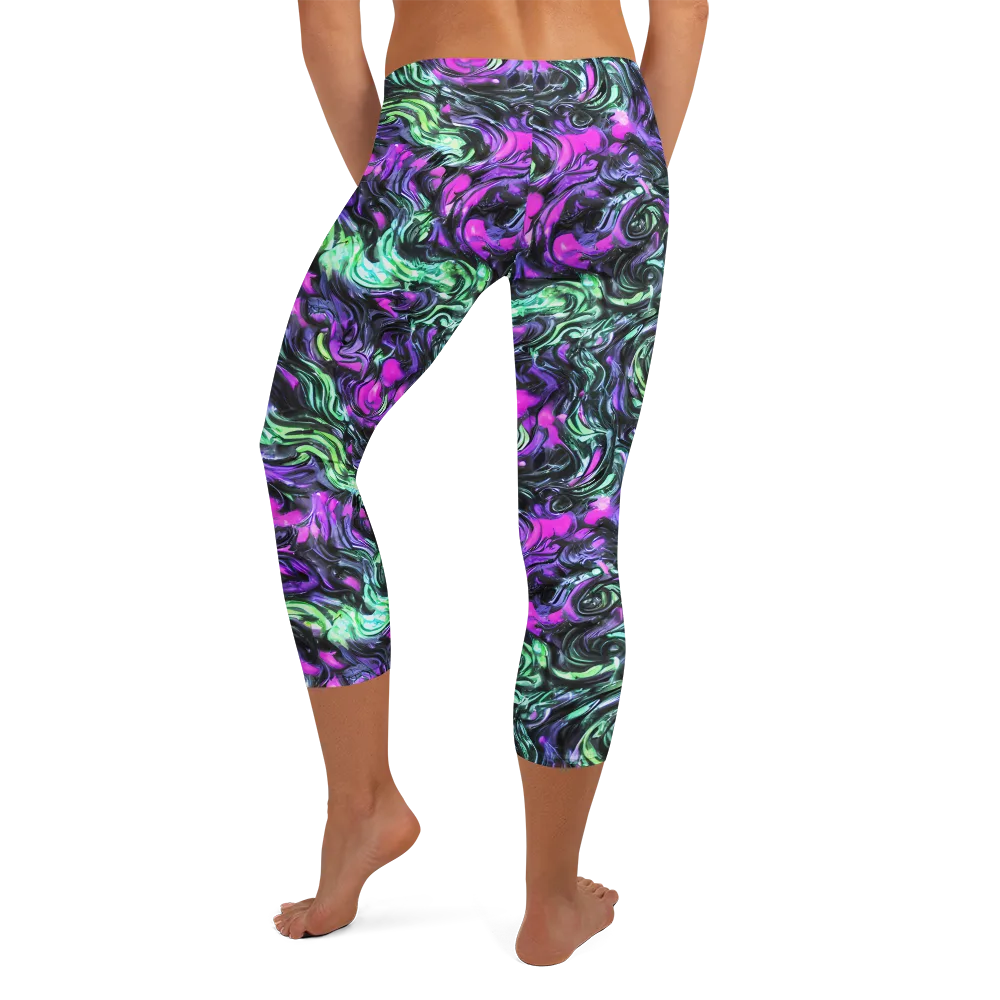 Plasma Ribbons on Capri Leggings — Back