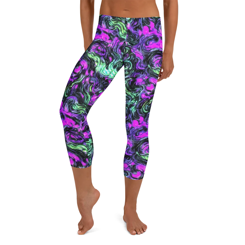 Plasma Ribbons on Capri Leggings — Front