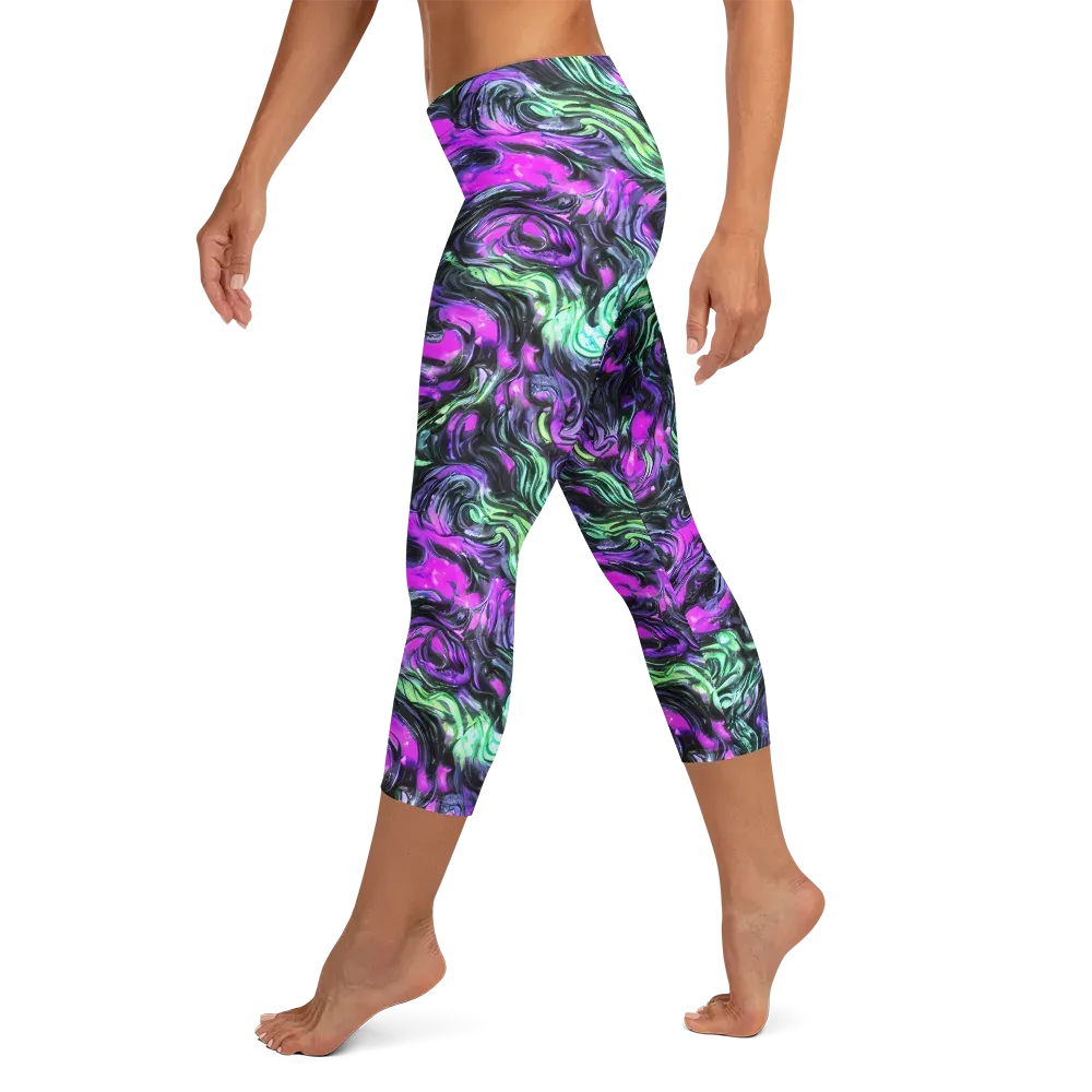 Plasma Ribbons on Capri Leggings — Left