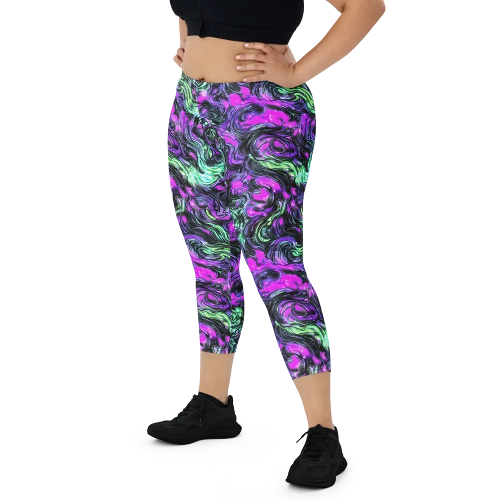 Plasma Ribbons on Capri Leggings — Front