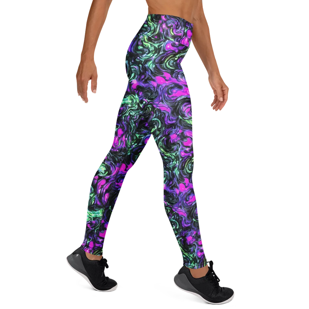 Plasma Ribbons on Yoga Leggings — Right