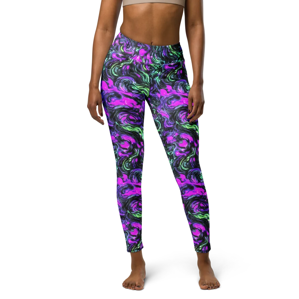 Plasma Ribbons on Yoga Leggings — Front