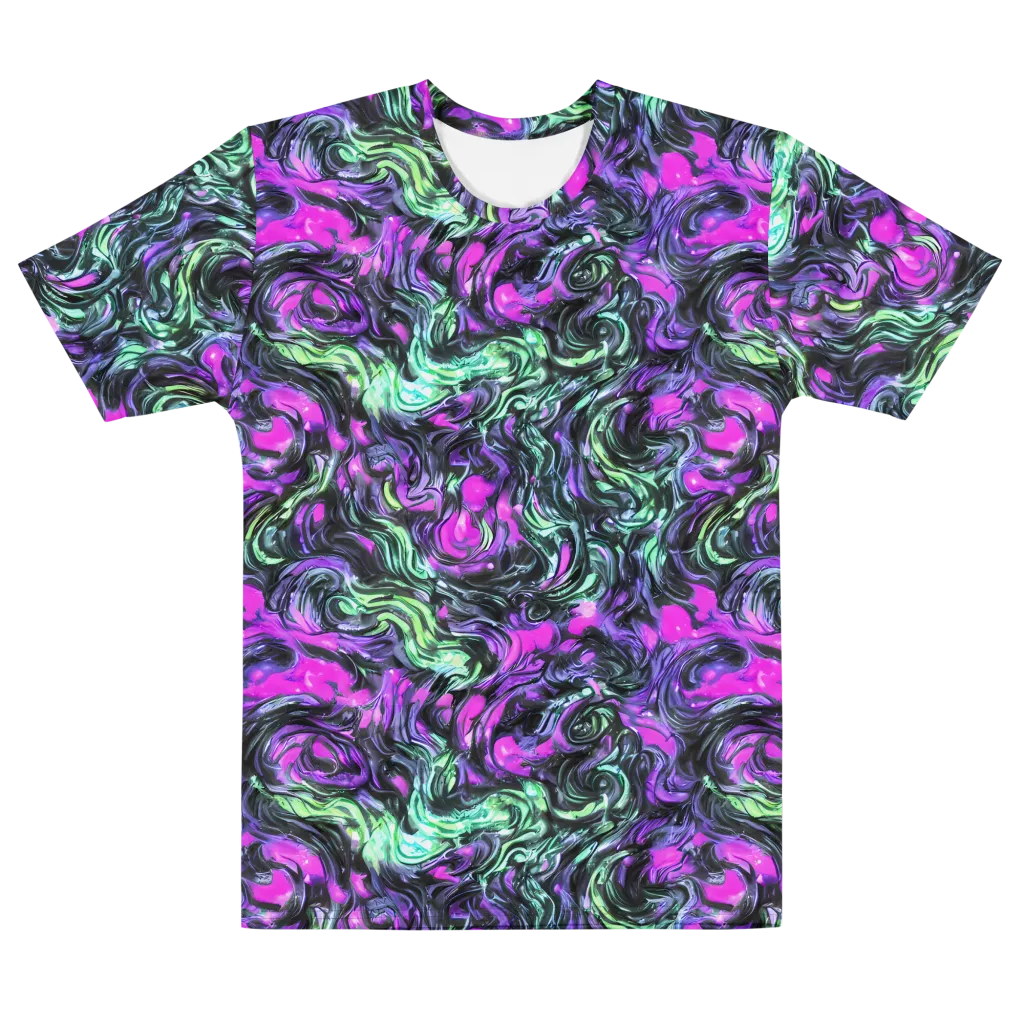 Plasma Ribbons on Men's Cotton Crew Neck T-Shirt — Front