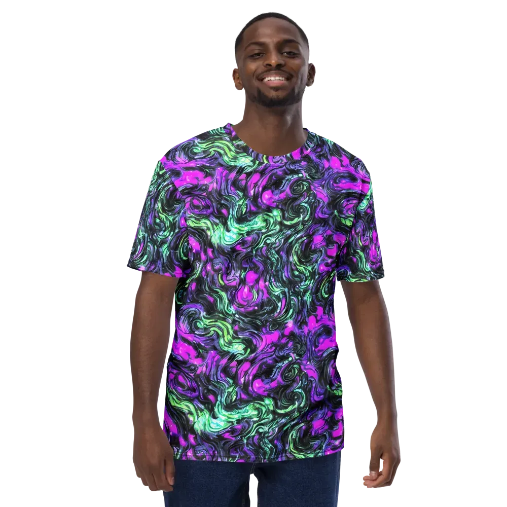 Plasma Ribbons on Men's Crew Neck T-Shirt — Front