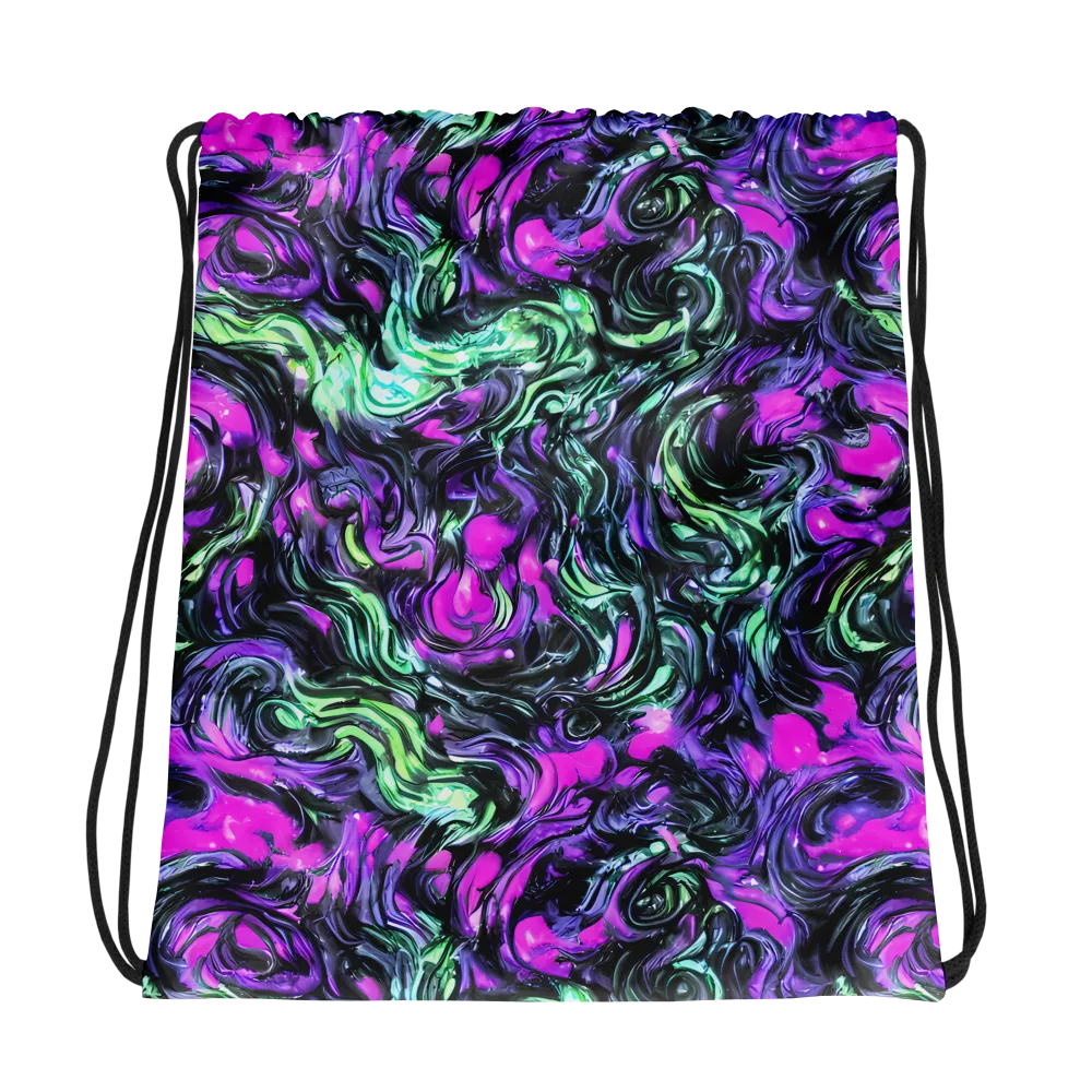 Plasma Ribbons on Drawstring Bag — Photo
