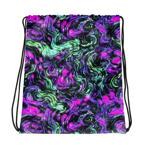 Plasma Ribbons on a Drawstring Bag