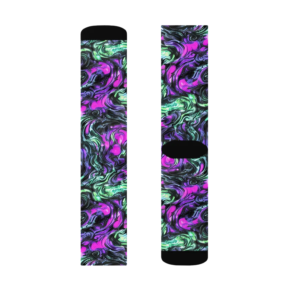 Plasma Ribbons on Socks — Left Sock