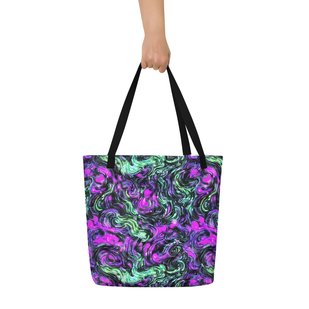 Plasma Ribbons on Large Tote Bag W/ Pocket — Front