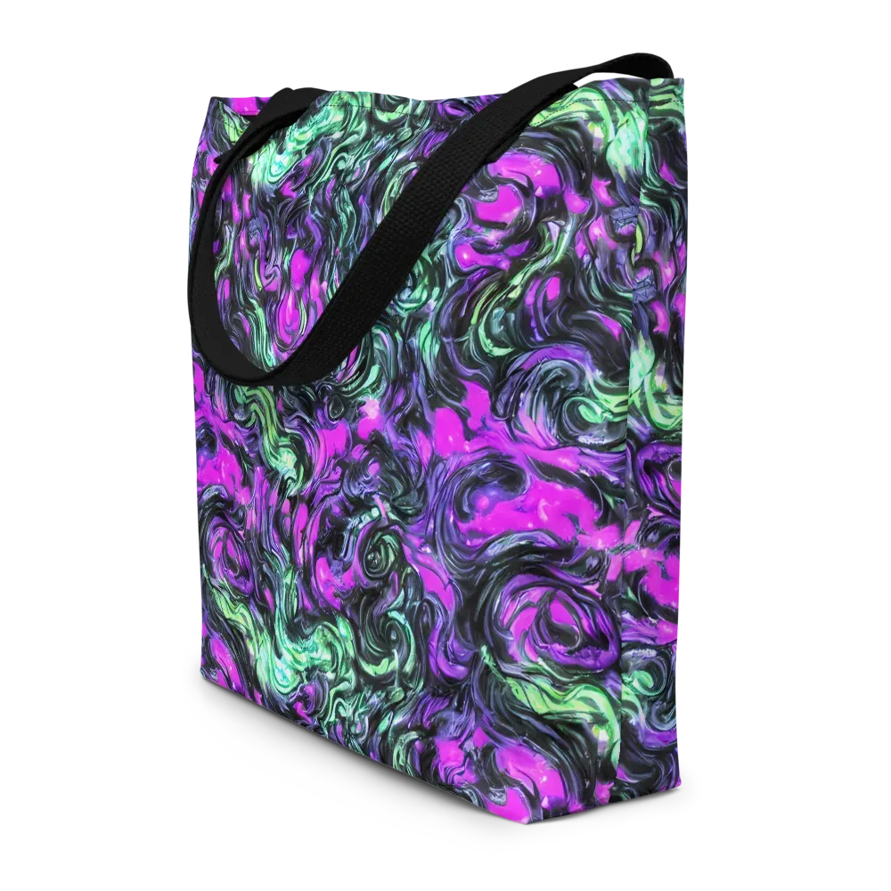 Plasma Ribbons on Large Tote Bag W/ Pocket — Front