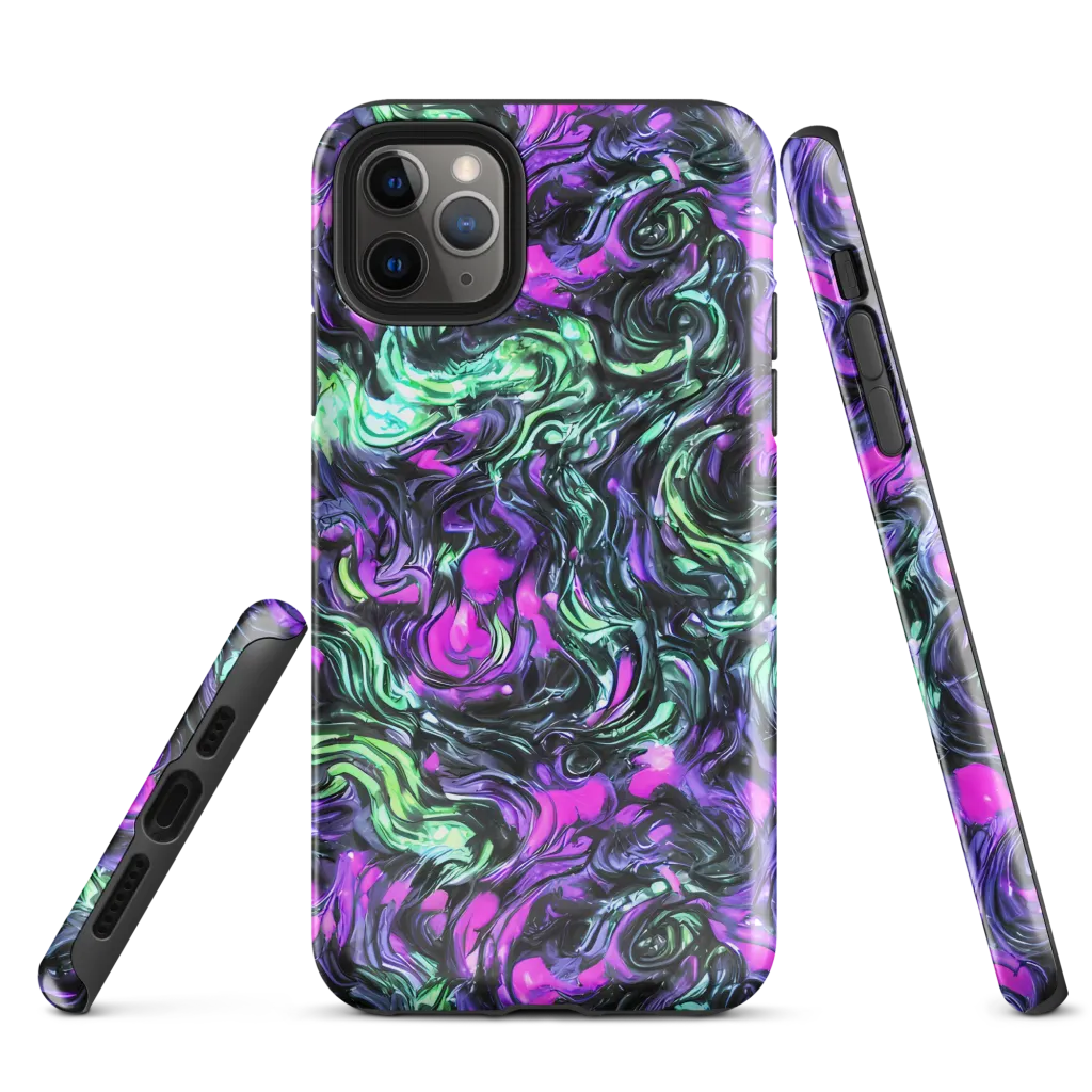 Plasma Ribbons on Tough Case for iPhone® — Front