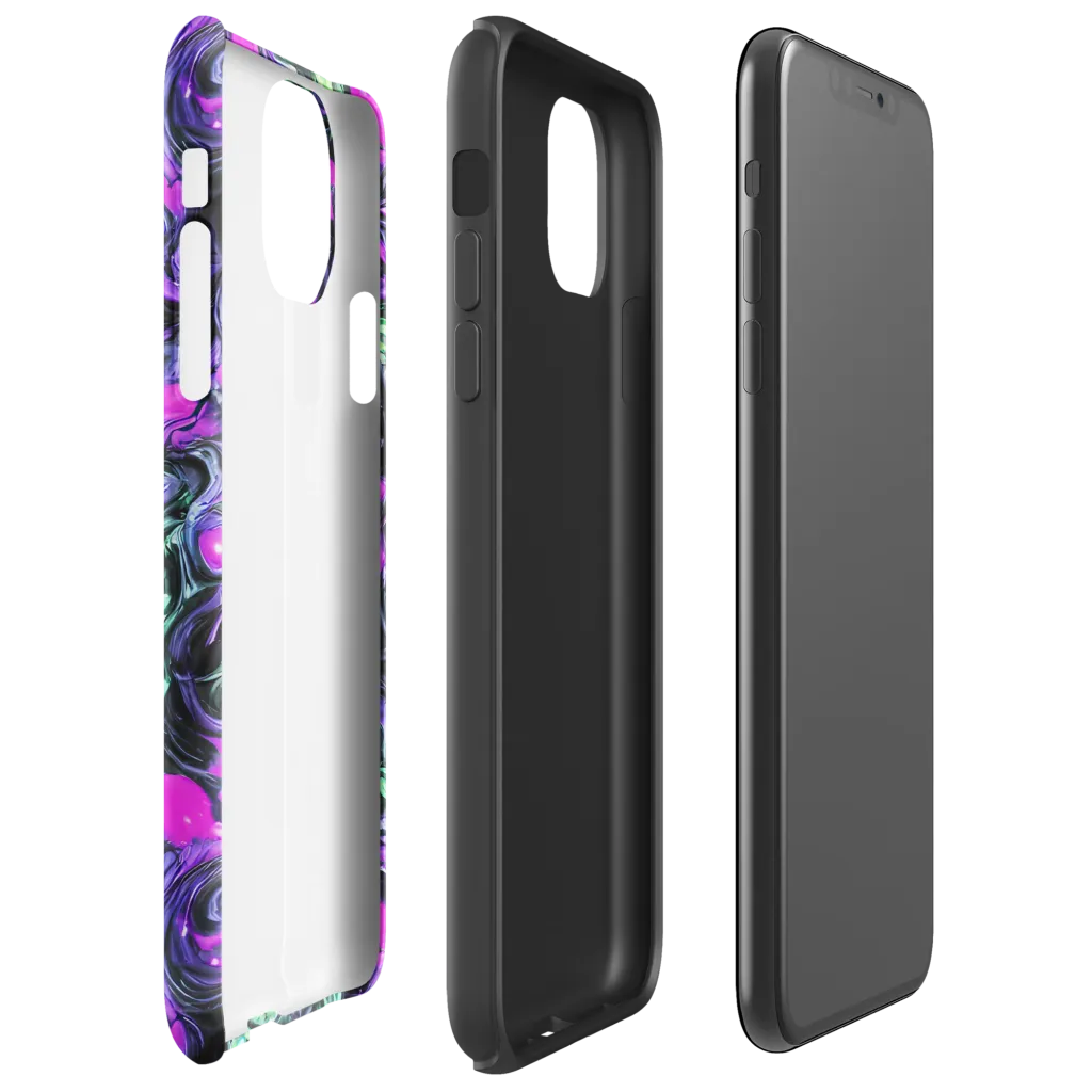 Plasma Ribbons on Tough Case for iPhone® — Right