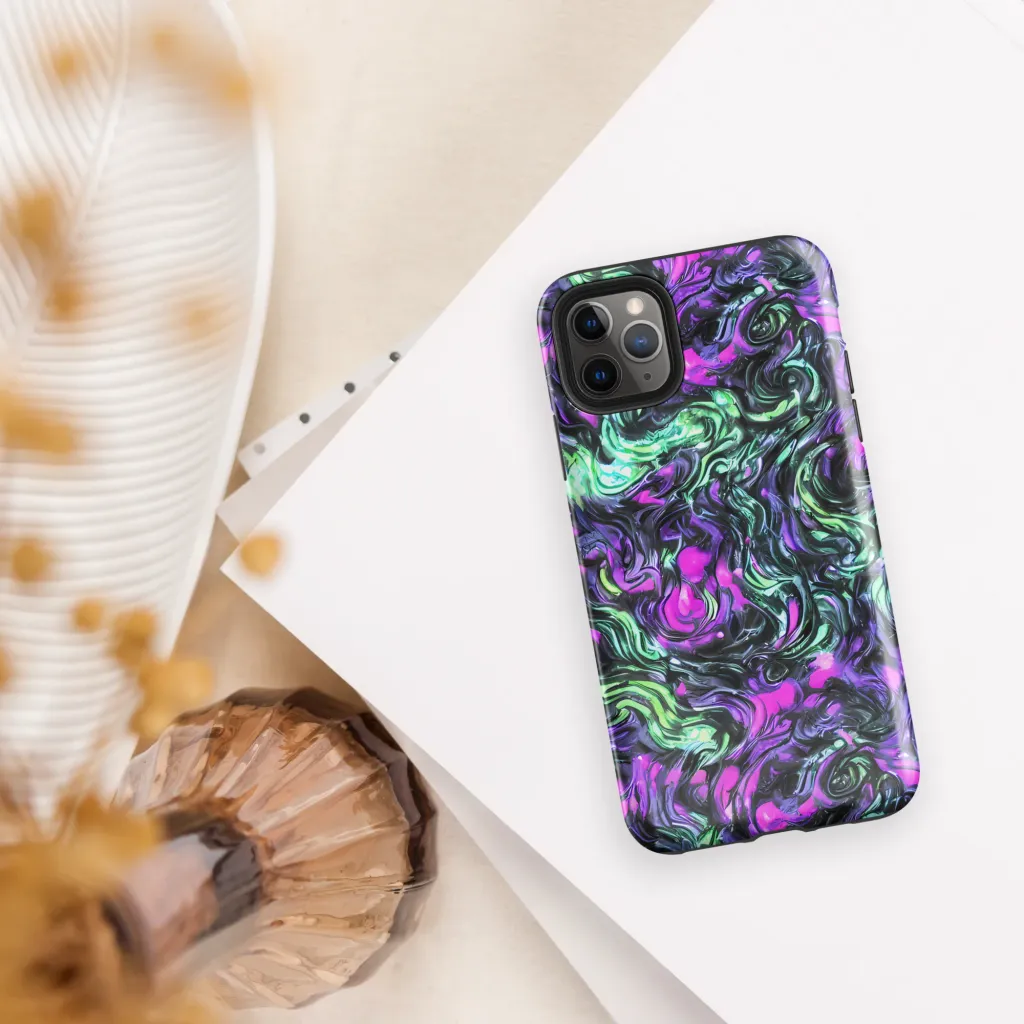 Plasma Ribbons on Tough Case for iPhone® — Front
