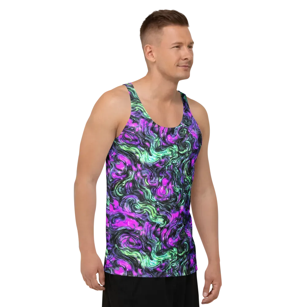 Plasma Ribbons on Men's Tank Top — Right Front