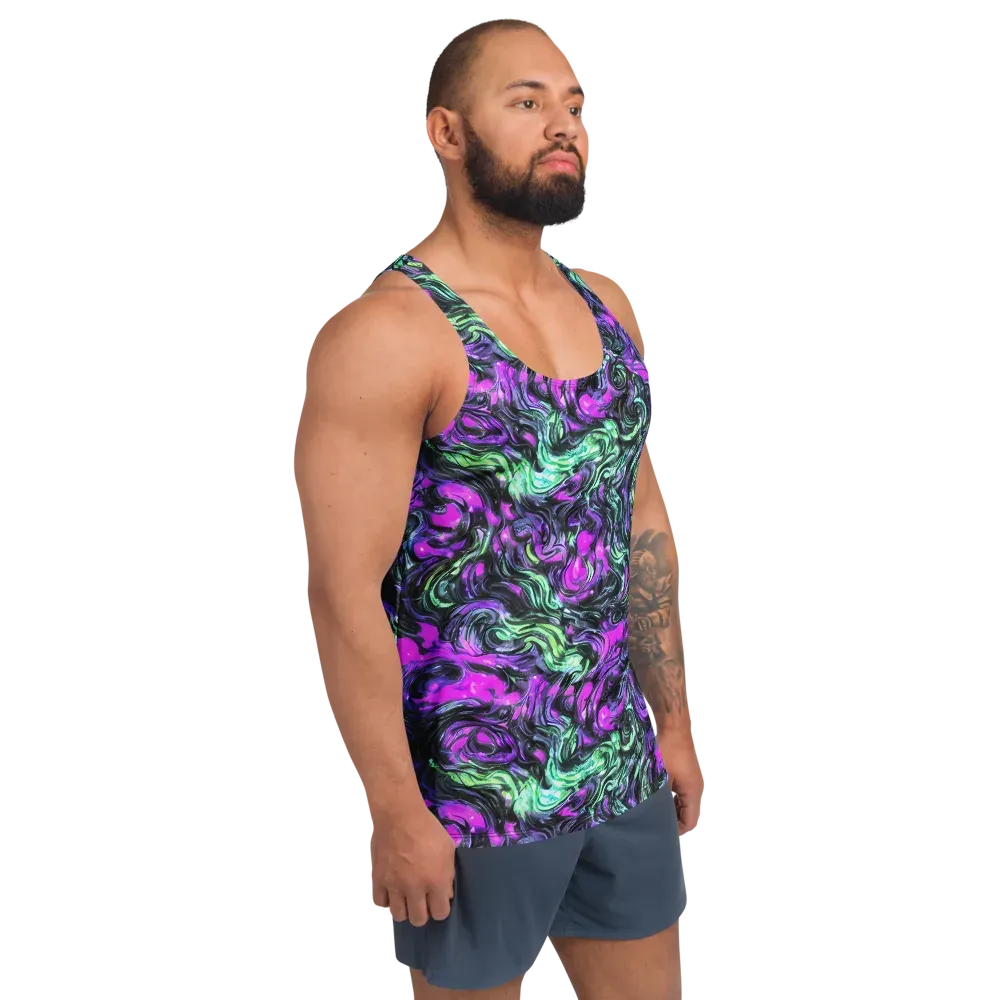 Plasma Ribbons on Men's Tank Top — Right Front