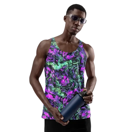 Plasma Ribbons on a Men's Tank Top