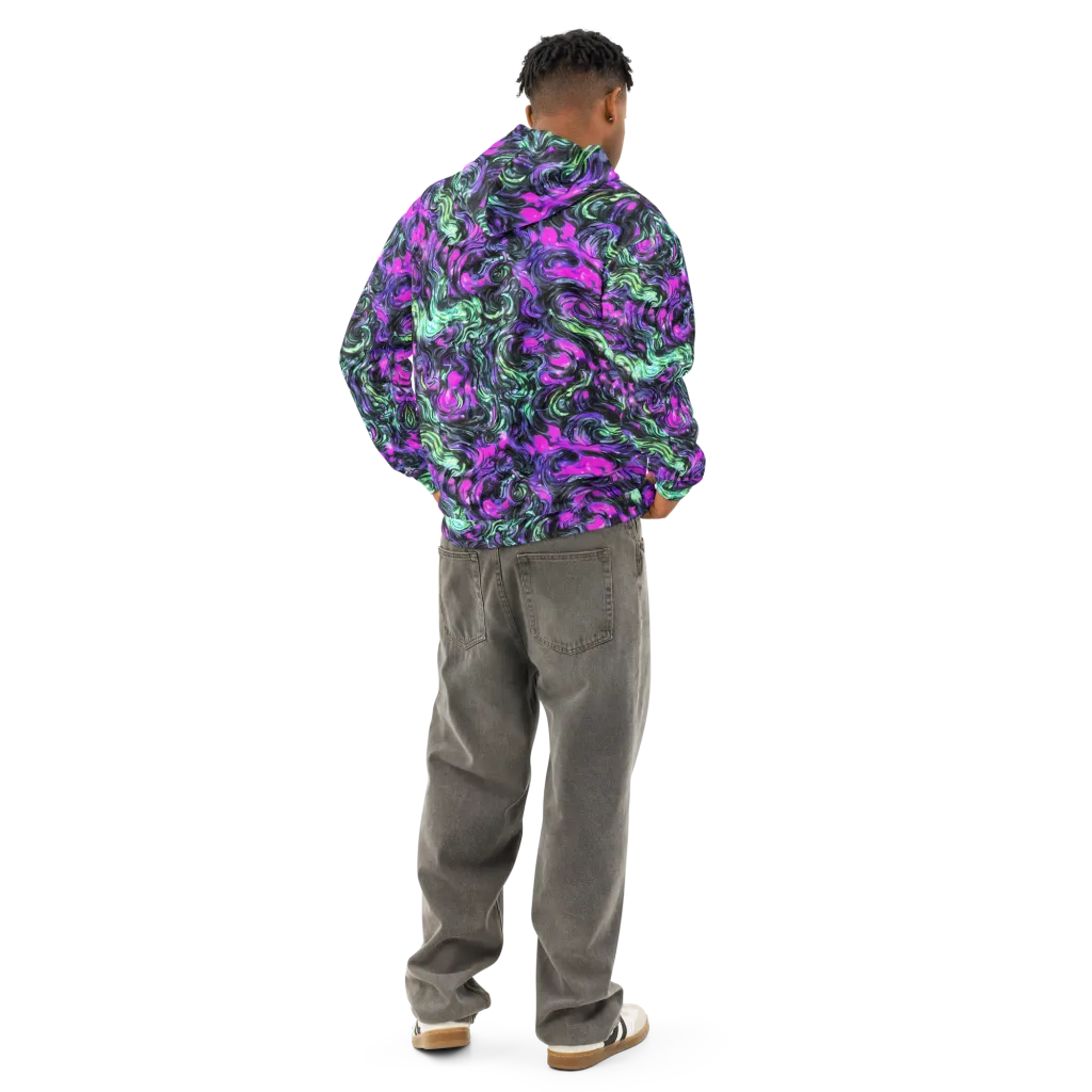 Plasma Ribbons on Cotton Hoodie — Back