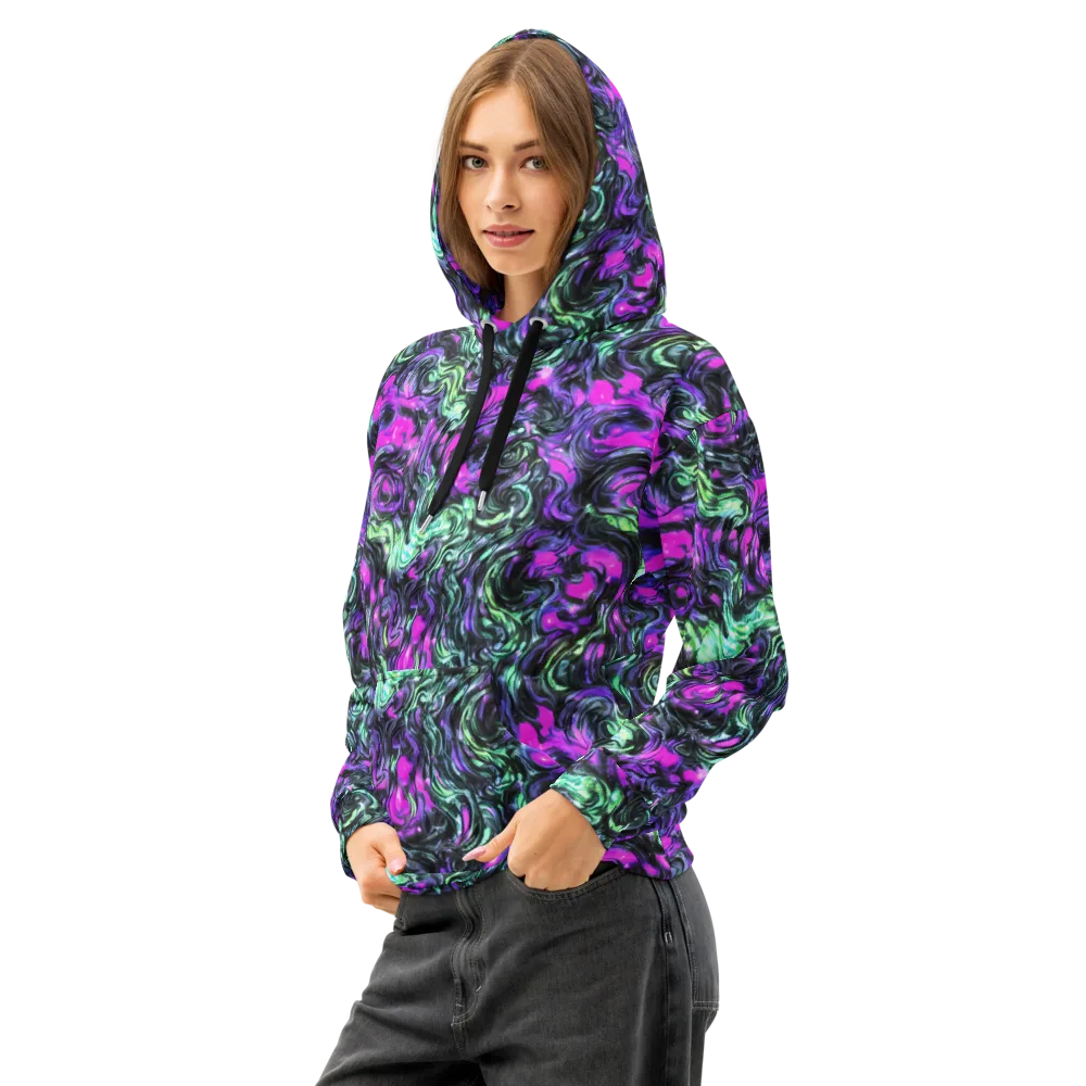 Plasma Ribbons on Cotton Hoodie — Left Front
