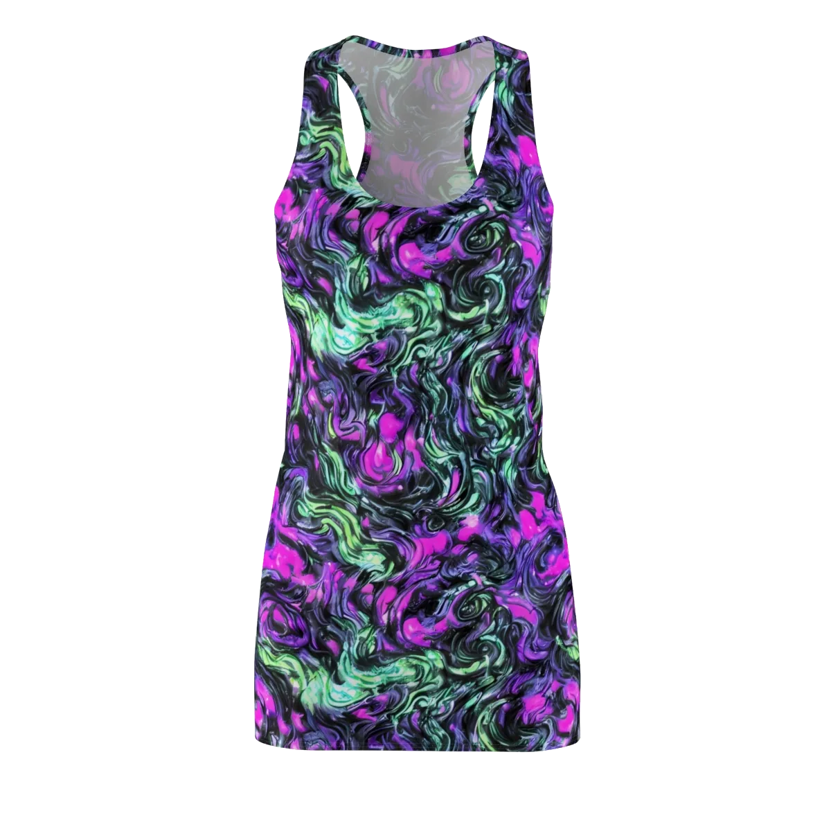 Plasma Ribbons on Racerback Dress — Front