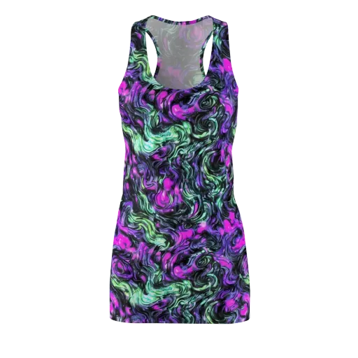 Plasma Ribbons on a Racerback Dress