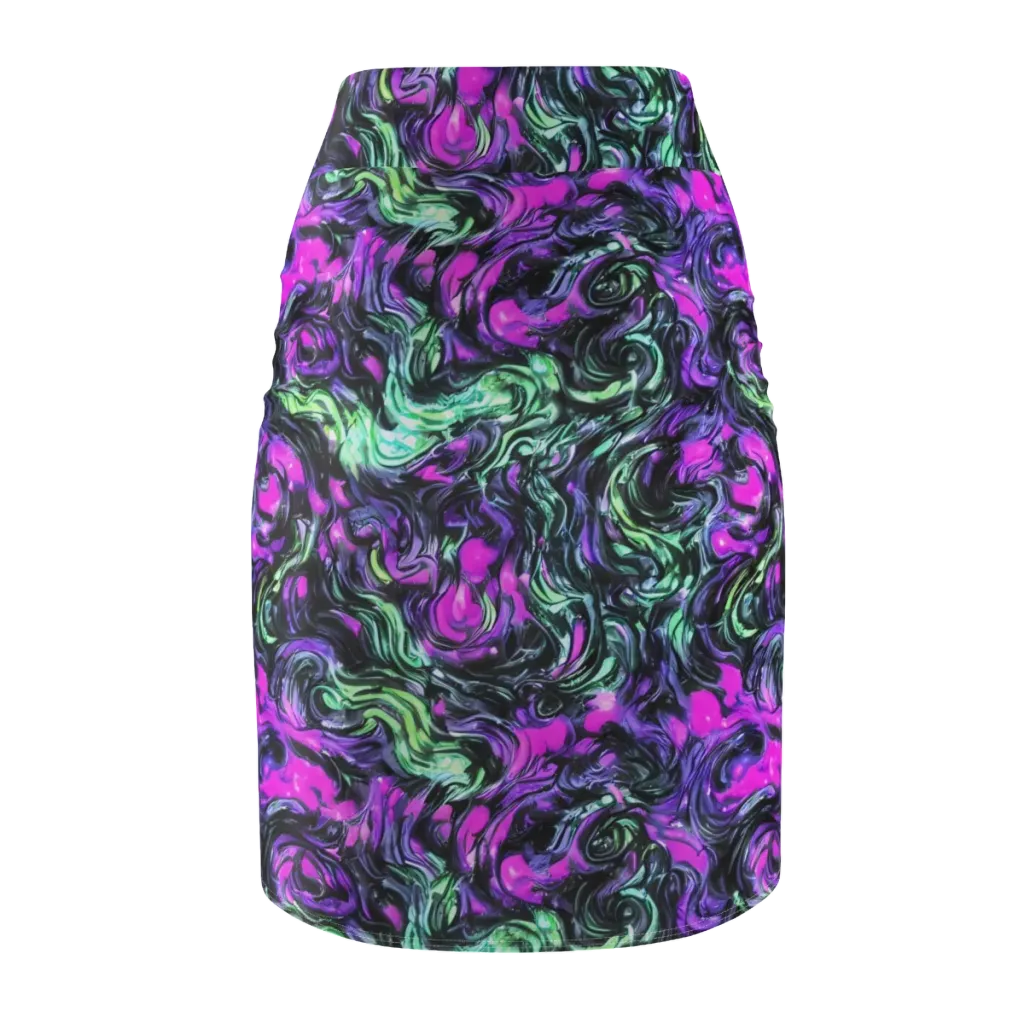 Plasma Ribbons on Pencil Skirt — Back