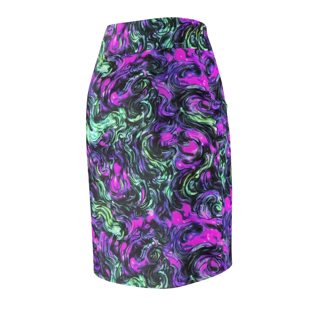 Plasma Ribbons on Pencil Skirt — Back Side