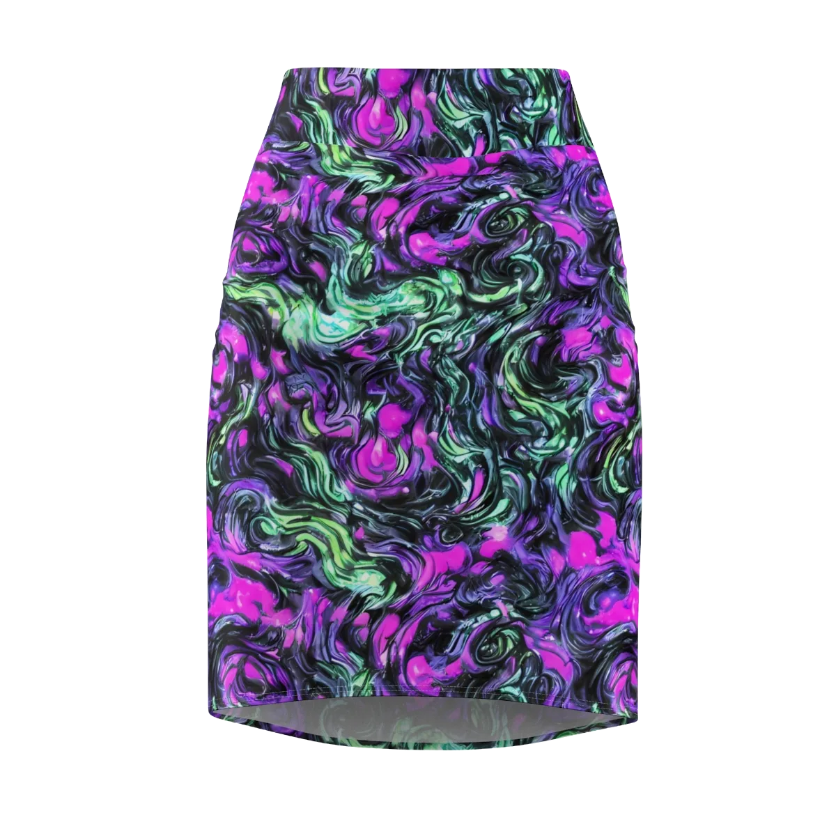 Plasma Ribbons on Pencil Skirt — Front